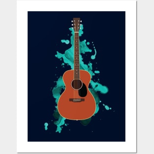 Concert Style Acoustic Guitar All Mahogany Posters and Art